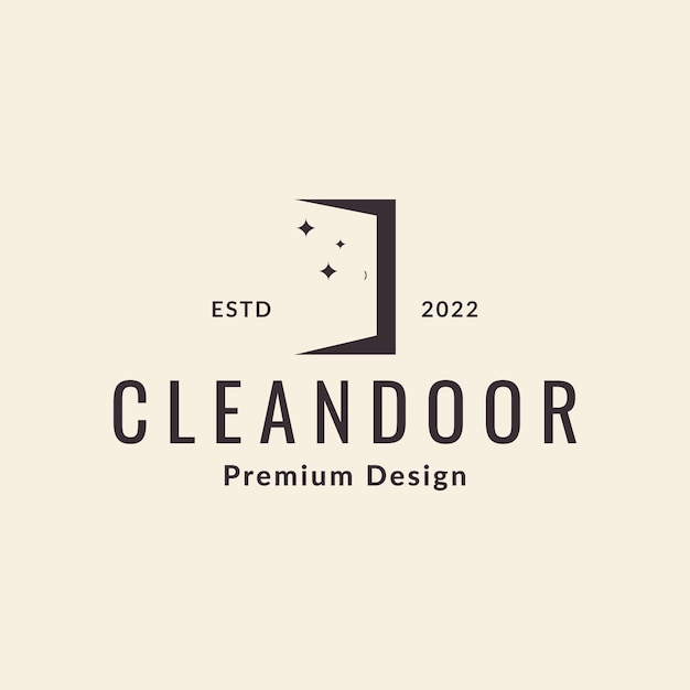 Hipster door clean logo design vector graphic symbol icon illustration creative idea