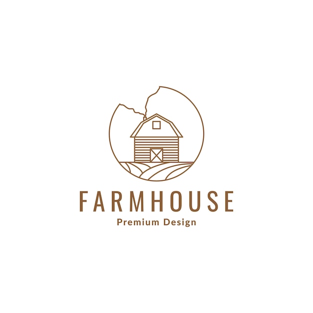 Hipster farm house or warehouse logo symbol icon vector graphic design illustration idea creative