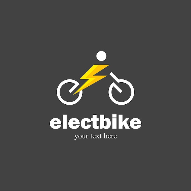 hipster fiets elektrische logo ontwerp vector macht voertuig pictogram symbool geïsoleerd