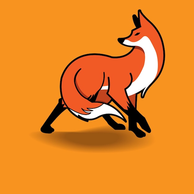 Hipster fox icon