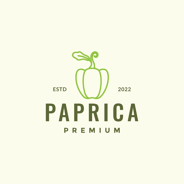 Hipster gekleurd paprika-logo-ontwerp