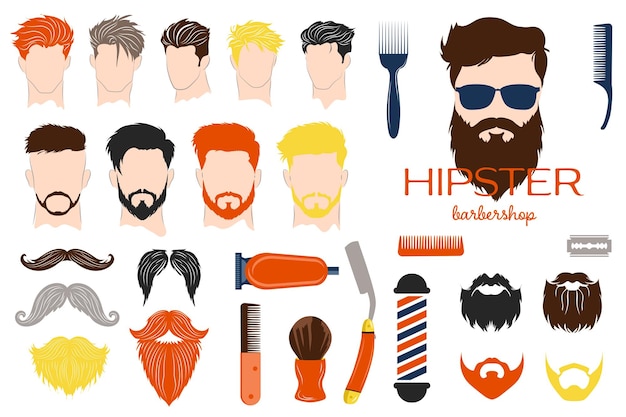 Hipster kapsalon set