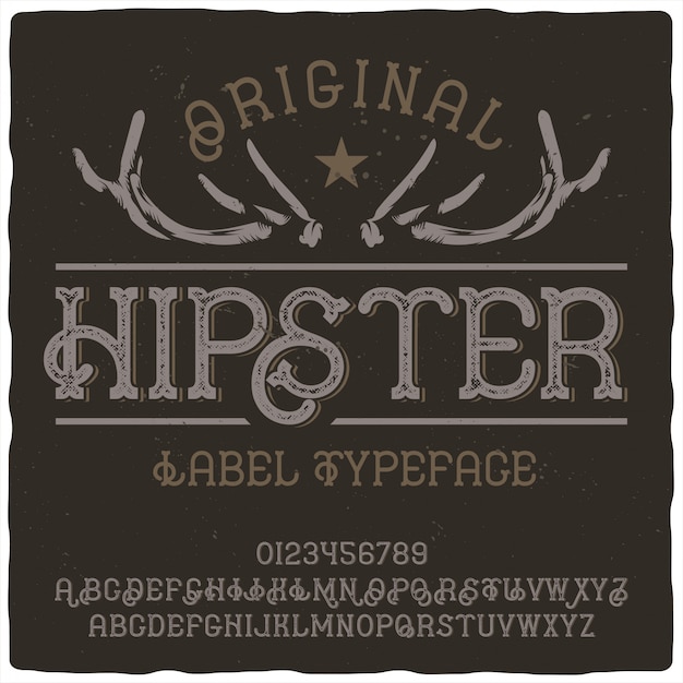 Hipster label typeface