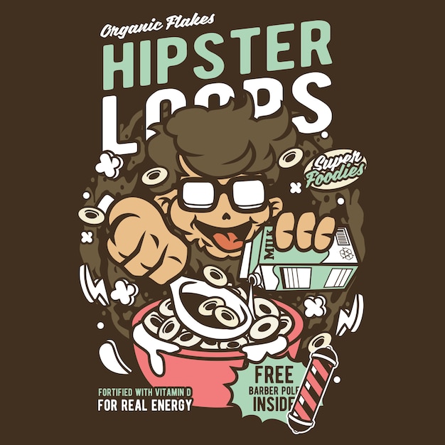 Hipster loops cartoon