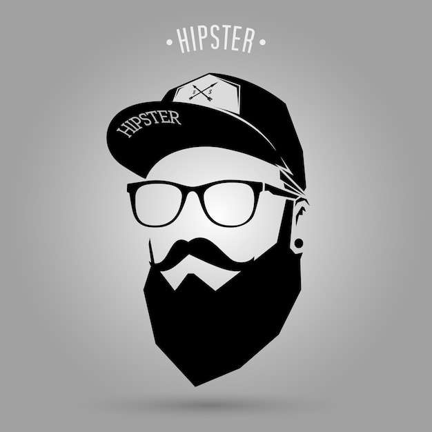 Vector hipster men cap