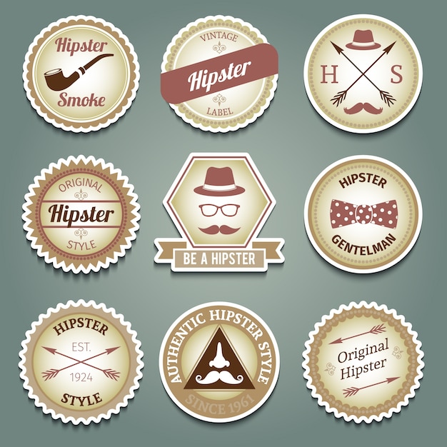 Hipster paper labels