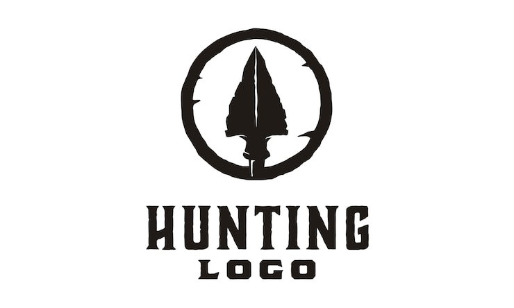 Vector hipster / retro hunting logo design