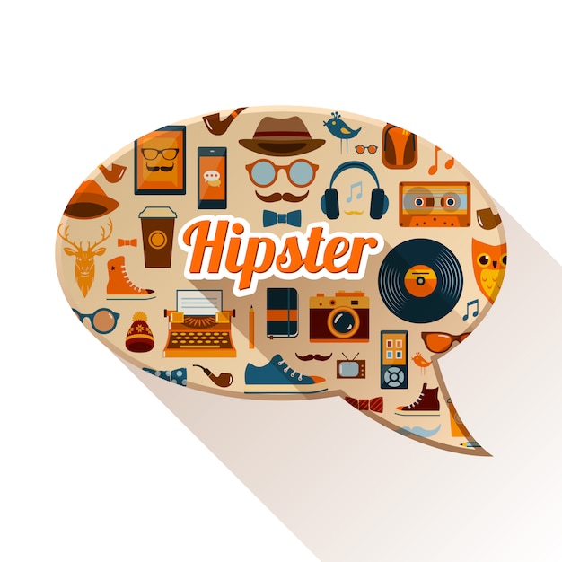 Hipster social concept