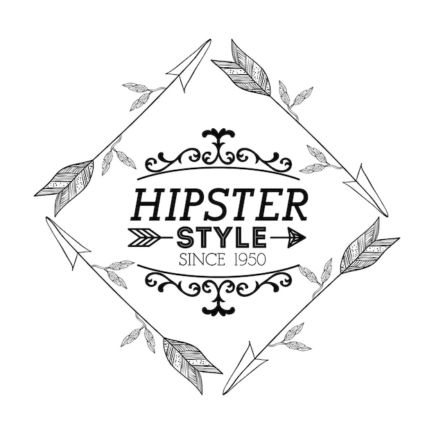 Vector hipster stijl ontwerp