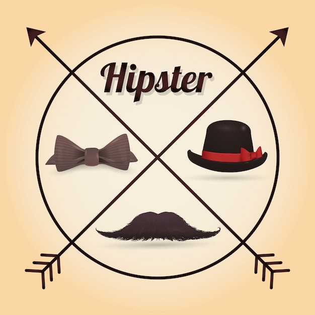 Vector hipster style design