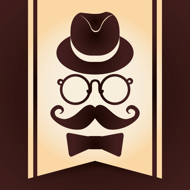 Vector hipster style design