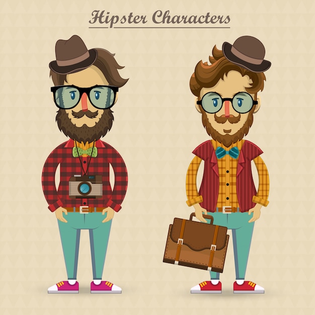 Vector hipster tekens illustratie