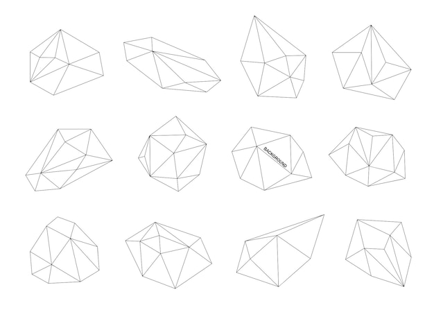 Hipster trendy geometrische vormen Abstracte veelhoekige achtergrond Kristal-achtige geometrische figuren