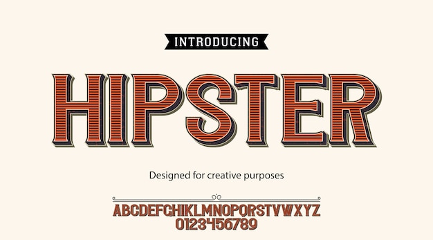 Hipster typeface. for creative purposes