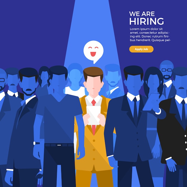 Hiring business people banner