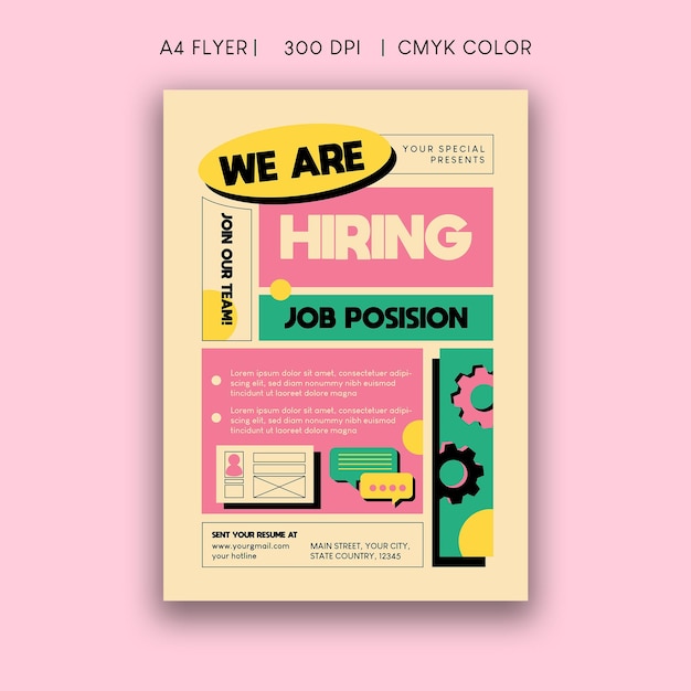 Hiring flyer and recruitment flyer