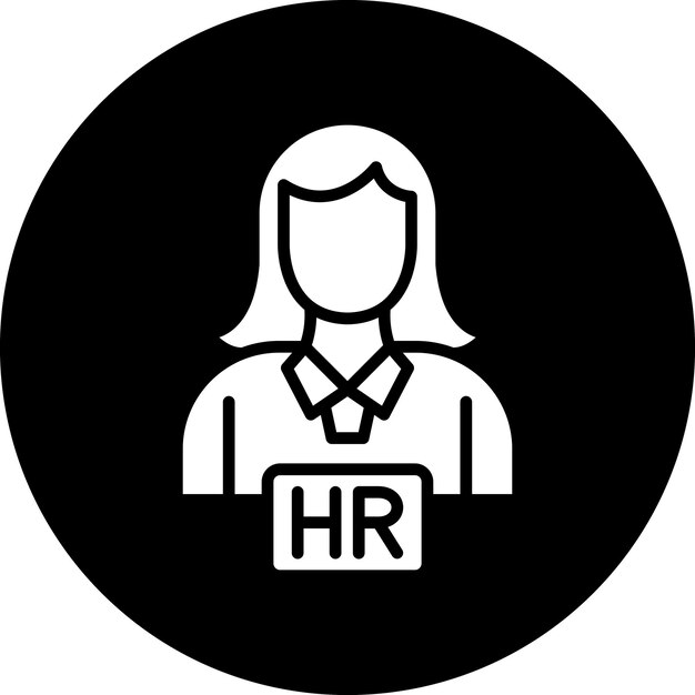 Vector hiring manager female icon style