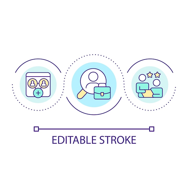 Hiring process loop concept icon