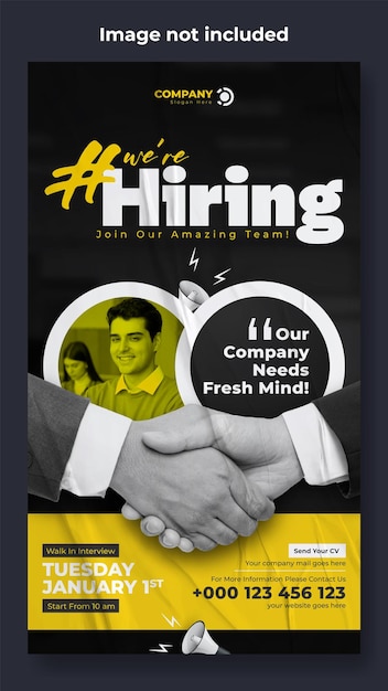 hiring promotional instagram story template design