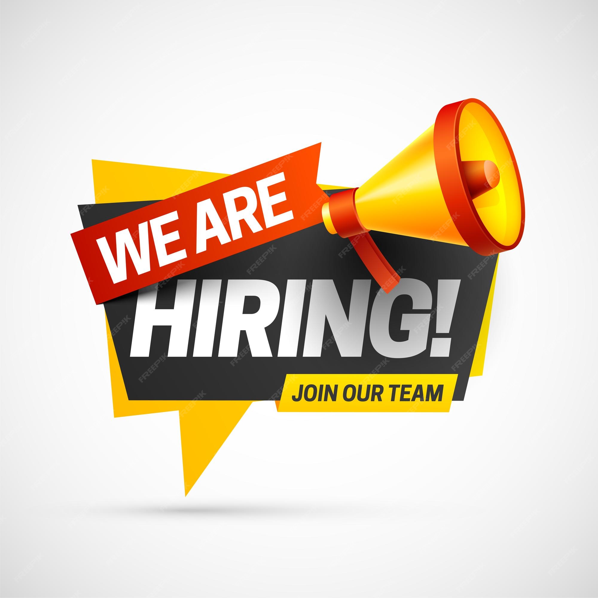 Premium Vector | Hiring recruitment open vacancy design info label