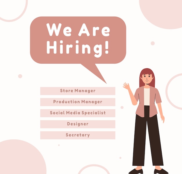 Hiring and recruitment poster