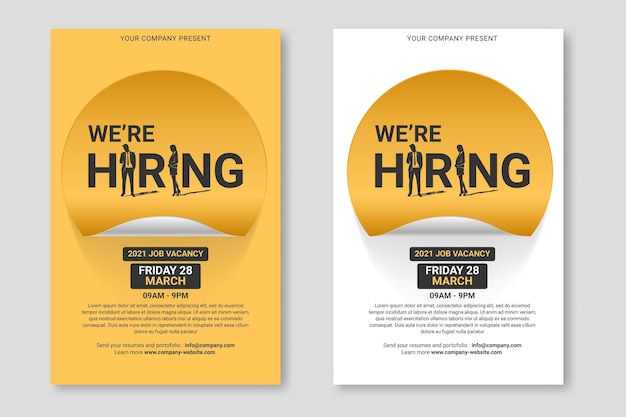 Hiring recruitment  poster.