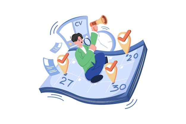 Hiring Schedule Illustration concept