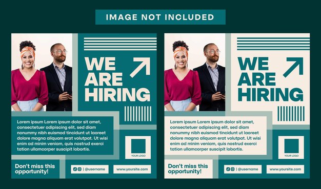 Hiring social media post template