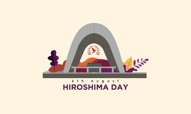 Hiroshima Day Atomic bombing victims Vector illustration