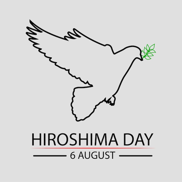 Hiroshima day post design vector file