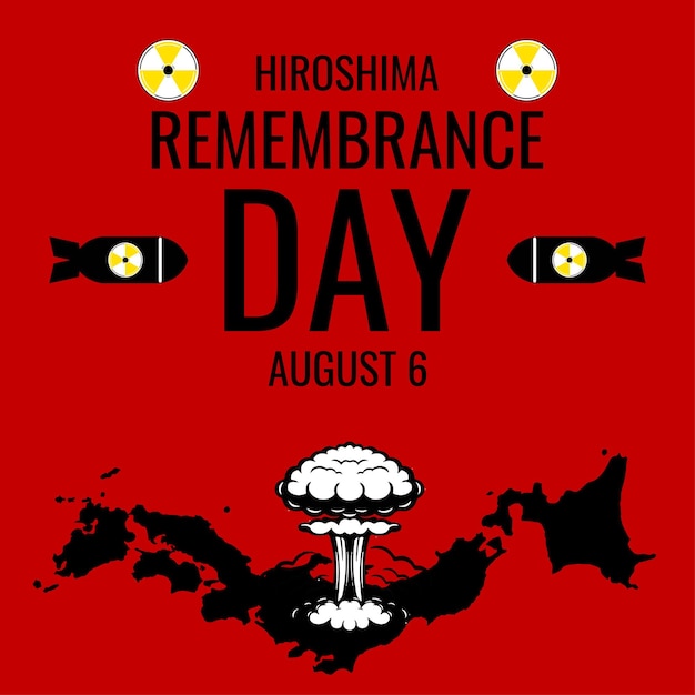 File vettoriale del giorno di hiroshima