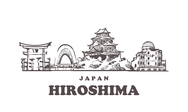 Hiroshima stadsgezicht, japan