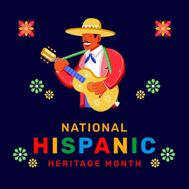 Vector hispanic heritage month viert cultuur