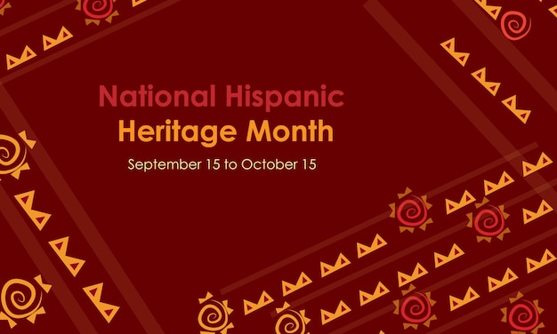 Vector hispanic national heritage month in september and october hispanic and latino culture latin american patterns vector