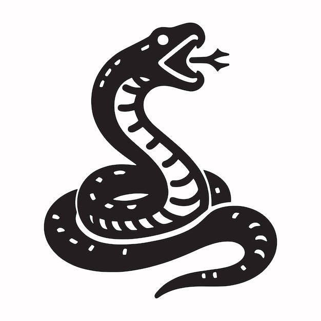 Vector hissing snake svg