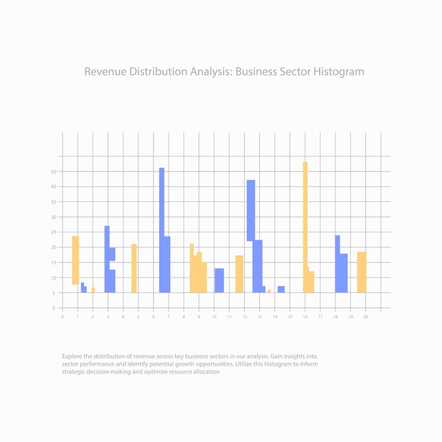 Vector histogram graph chart for business