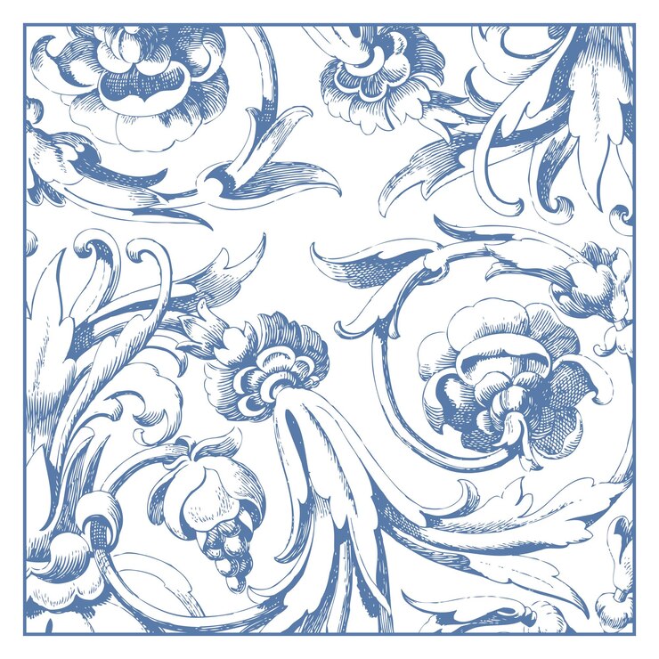 Historical floral pattern tile background design