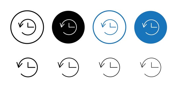 History icon Flat fill set collection