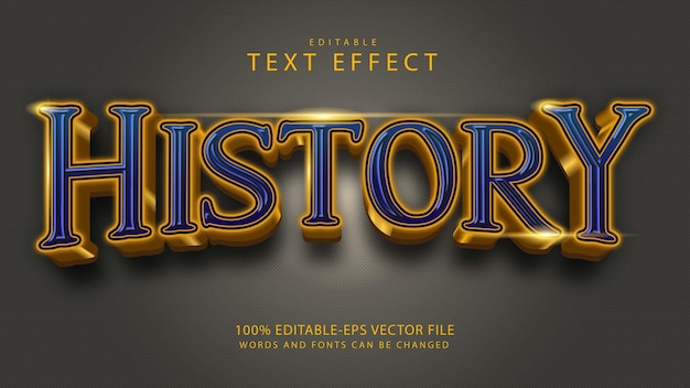 Vector history  text effect