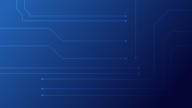 Hitech digital circuit board AI pad and electrical lines connected on blue lighting background