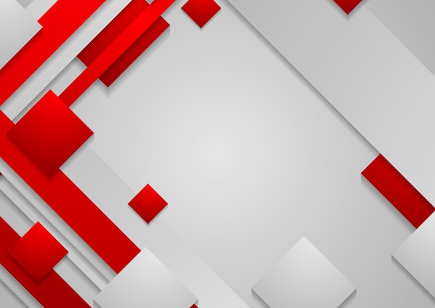 Hitech red grey corporate abstract background