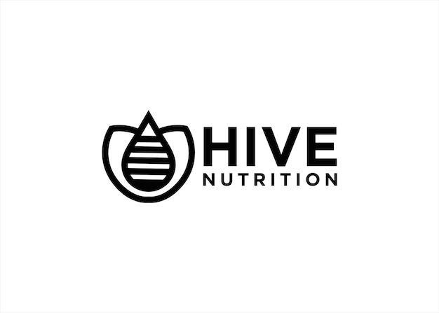 hive honey bee logo design