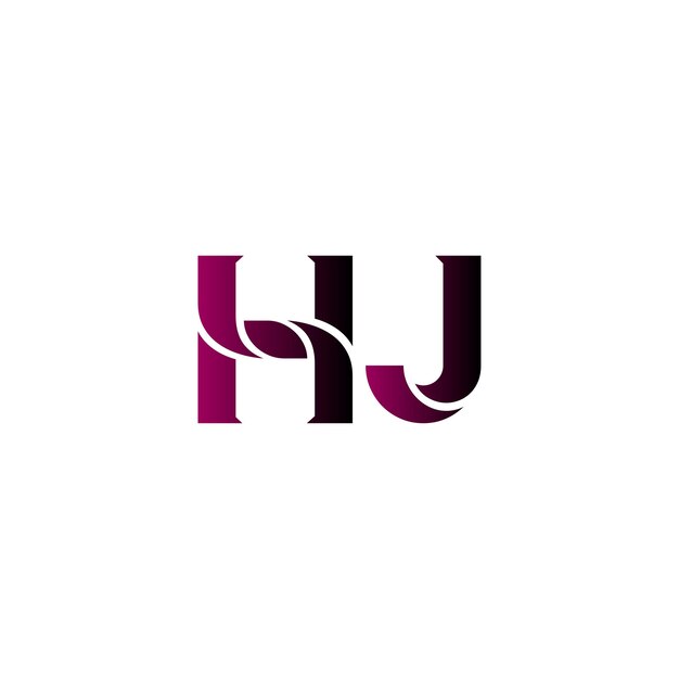 Vettore progettazione del logo hj