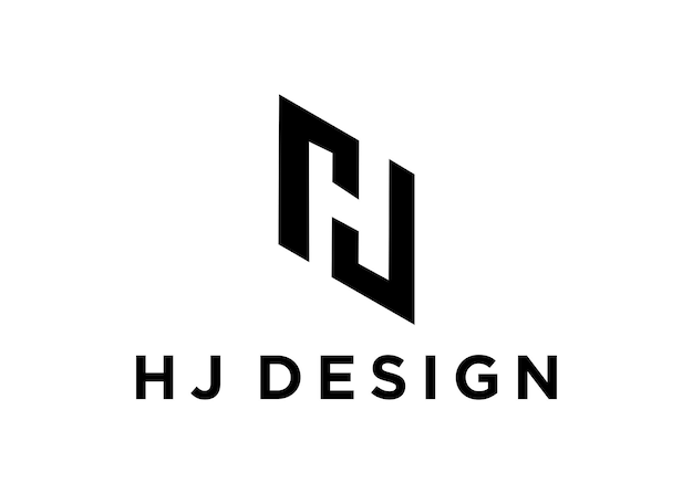 hj ontwerp logo ontwerp vector illustratie