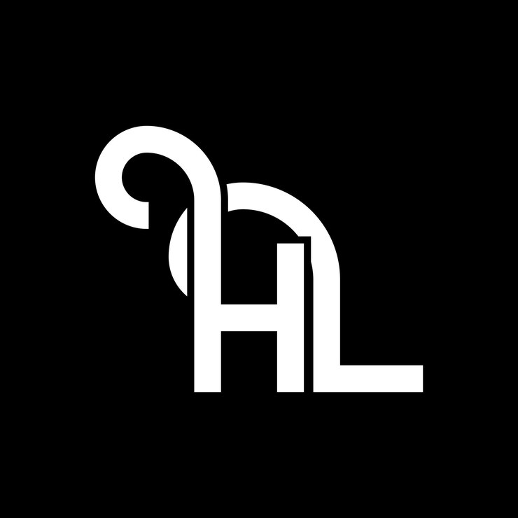 वेक्टर hl letter logo design on black background hl creative initials letter logo concept hl letter design hl white letter design on black background h l h l logo