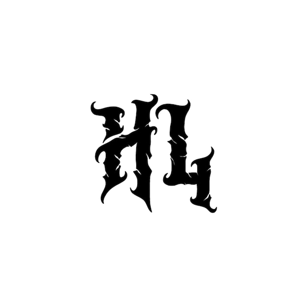 モノグラム ロゴデザイン 文字 文字 名前 シンボル 単色 ロゴタイプ アルファベット 文字 シンプル ロゴ