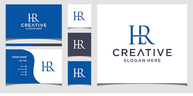 Vector hlb logo design with business card template