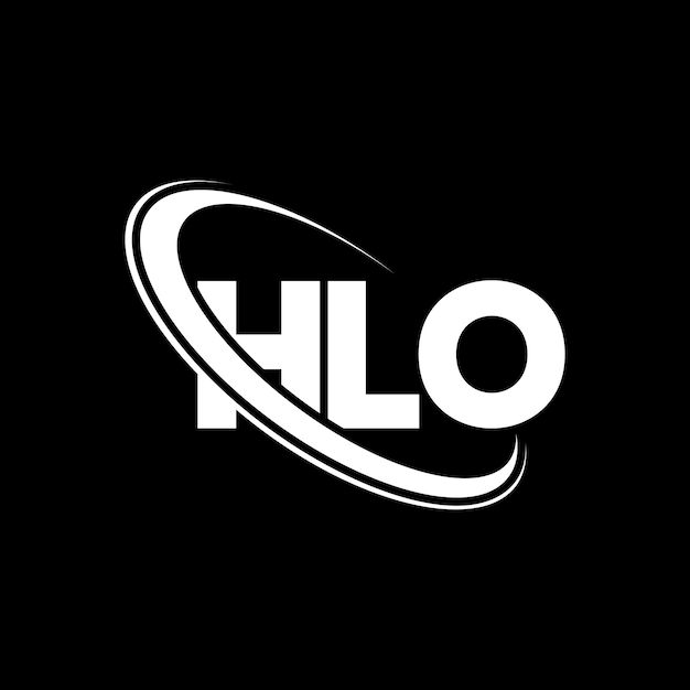 HLO 로고 HLO 글자 HLO 글자의 로고 디자인 HLO 이니셜 로고 원과 대문자 모노그램 로고 기술 비즈니스 및 부동산 브랜드를 위한 HLO 타이포그래피