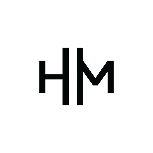 Hm brief symmetrisch logo