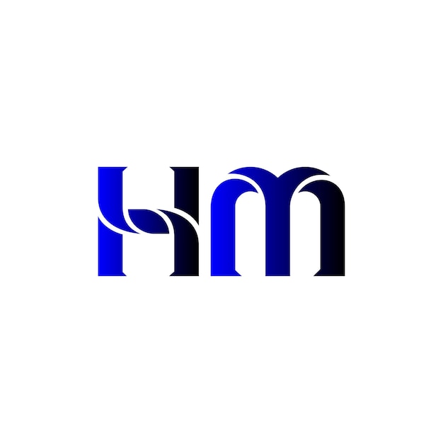 Vector hm letter logo design